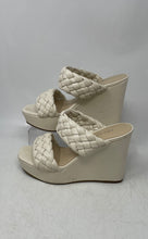 Load image into Gallery viewer, Nine West Womens Nessie White Braided Wedge Platform Sandal Size 7.5M
