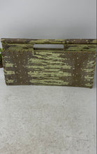 Load image into Gallery viewer, Sondra Roberts Womens Brown Green Animal Print Rectangle Top Handle Clutch Bag
