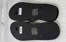 Load image into Gallery viewer, Aldo Womens Minarie Golden Black Open Toe Slip-On Flip-Flop Sandals Size 9/10
