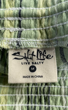Load image into Gallery viewer, Salt Life Womens Green Striped Drawstring Relaxed Cropped Pants Size M With Tag
