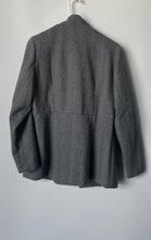 Load image into Gallery viewer, Chouyatou Womens Gray Herringbone Pattern Classic Open Front Blazer Size M
