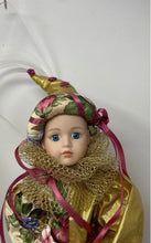 Load image into Gallery viewer, Seymour Mann Floral Gold Costume Connoisseur Collection Porcelain Doll
