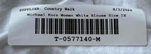 Load image into Gallery viewer, Michael Kors Womens White Cotton Long Sleeve Blouse Top Size 1X
