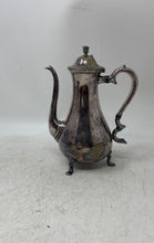 Load image into Gallery viewer, International Silver Co. Meriden Silver-Tone Ornate Handle And Footed Teapot
