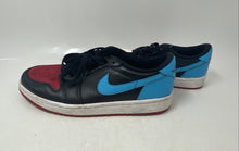 Load image into Gallery viewer, Nike Womens Air Jordan 1 CZ0775-046 Black Blue Lace-Up Sneakers Shoes Size 8
