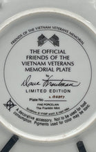 Load image into Gallery viewer, Vintage The Franklin Mint Fine Porcelain The Official Friends Veterans Plate
