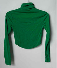 Load image into Gallery viewer, Forever 21 Womens Green Long Sleeve Turtleneck Cropped Blouse Top Size Small

