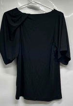Load image into Gallery viewer, Anne Klein Womens Black Short Sleeve Round Neck Blouse Top Size Small
