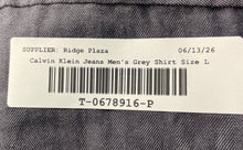 Load image into Gallery viewer, Calvin Klein Jeans Mens Gray Long Sleeve Collared Button-Up Shirt Size Large
