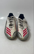 Load image into Gallery viewer, Adidas Womens F50 Messi Club White Red Black Leather Soccer Cleats Size 5.5
