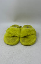 Load image into Gallery viewer, Aldo Womens Green Faux Fur Fuzzy Open Toe Crossband Slide Slippers Size L
