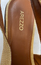 Load image into Gallery viewer, Arezzo Womens Emery Beige Brown Adjustable Strap Block Slingback Sandals Size 39
