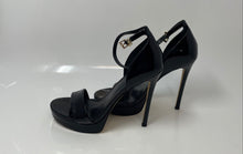 Load image into Gallery viewer, Michael Kors Womens Jordyn Black Leather Stiletto Heels Platform Sandals Size 7M
