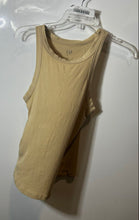 Load image into Gallery viewer, Gap Womens Beige Ribbed Sleeveless Scoop Neck Regular Fit Tank Top Size S
