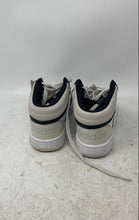 Load image into Gallery viewer, Adidas Kids Hoops Mid IH7893 White Black Leather Lace-Up Sneaker Shoes Size 2.5
