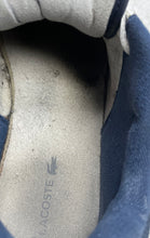Load image into Gallery viewer, Lacoste Mens Lineshot 124 1 White Gray Blue Leather Running Shoes Size 10.5
