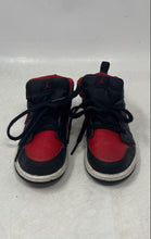 Load image into Gallery viewer, Nike Unisex Kids Air Jordan 1 Mid DQ8424-067 Black Red Sneakers Shoes Size 10C
