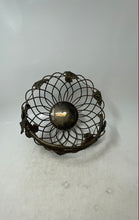 Load image into Gallery viewer, Silver Tone Grapes Handle Open Wire Metal Fruit Decorative Home Decor Basket
