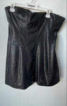Load image into Gallery viewer, Forever 21 Womens Black Faux Leather Sleeveless Back Zip Mini Dress Size XL
