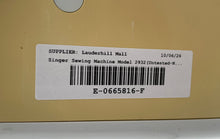 Load image into Gallery viewer, Singer 2932 Yellow White Portable Household Sewing Machine Untested No Cables
