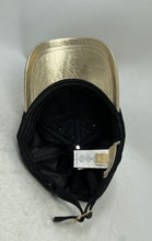 Load image into Gallery viewer, Michael Kors Womens Black Gold Adjustable Baseball Cap One Size Fits All
