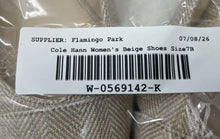 Load image into Gallery viewer, Cole Haan Womens Beige Pointed Toe Slip-On Block Pump Heels Size 7B
