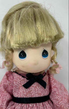 Load image into Gallery viewer, Vintage Blonde Hair Blue Waterdrop Eyes Ceramic Play Doll In Pink Maxi Dress
