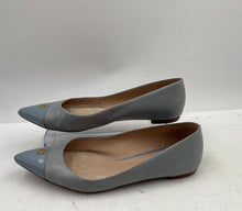 Load image into Gallery viewer, Authentic Tory Burch Womens Fairford Blue Leather Ballet Flats Size 7.5M Stained
