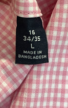 Load image into Gallery viewer, Tommy Hilfiger Mens Pink Gingham Long Sleeve Spread Collar Dress Shirt Size L
