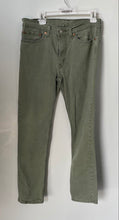 Load image into Gallery viewer, Levi's Mens 511 Green Light Wash Pockets Denim Straight Leg Jeans Size 34x32

