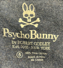 Load image into Gallery viewer, Psycho Bunny Mens Blue Heather Cotton Short Sleeve V-Neck T-Shirt Size 5
