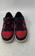 Load image into Gallery viewer, Nike Kids Court Borough Low Recraft Red Black Leather Sneaker Shoes Size 12C
