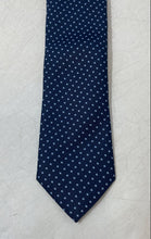 Load image into Gallery viewer, Hugo Boss Mens Blue Dotted Adjustable Keeper Loop Pointed Necktie
