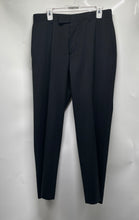 Load image into Gallery viewer, Hugo Boss Mens Black Flat Front Slash Pocket Straight Leg Dress Pants Size 33R

