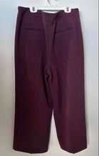 Load image into Gallery viewer, Ann Taylor Womens Burgundy Flat Front Pockets Wide-Leg Dress Pants Size 12
