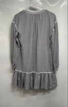 Load image into Gallery viewer, Banana Republic Womens Black White Striped Ruffle Drop Waist Mini Dress Size PS
