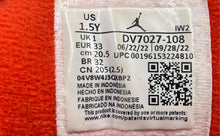 Load image into Gallery viewer, Authentic Nike Boys DV7027-108 White Orange Leather Basketball Shoes Size 1.5Y
