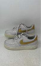 Load image into Gallery viewer, Nike Womens Air Force 1 Low AR0642-001 White &amp; Gold Sneaker Shoes Size 7.5
