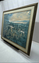 Load image into Gallery viewer, Vintage Large Framed Wall Art Print Of Kids Dancing In The Woods
