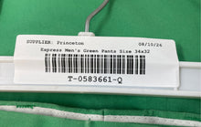 Load image into Gallery viewer, Express Mens Green Flat Front Straight Leg Photographer Dress Pants Size 34x32

