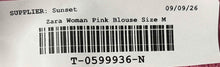 Load image into Gallery viewer, Zara Womens Pink Long Sleeve Collared Regular Fit Short Poplin Mini Dress Size M
