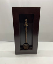Load image into Gallery viewer, African Hand Carved Standing Female Figure In Wall Hanging Wood Frame
