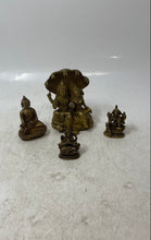 Load image into Gallery viewer, Lot Of 4 Pcs Brass-Toned Home Decorative Hindu &amp; Buddhism Collectibles Figurine

