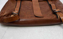 Load image into Gallery viewer, Marco Buggiani Womens Brown Leather Adjustable Strap Zip Top Lined Crossbody Bag
