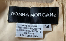 Load image into Gallery viewer, Donna Morgan Womens Khaki Short Sleeve Round Neck Long Maxi Dress Size 16
