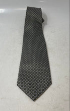 Load image into Gallery viewer, Pierre Cardin Mens Brown White Geometric Print Keeper Loop Designer Tie
