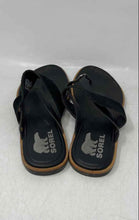 Load image into Gallery viewer, Sorel Womens Ella II Easy Black Open Toe Slip-On Flip Flop Sandals Size 8
