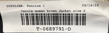 Load image into Gallery viewer, Carole Wren Womens Brown Long Sleeve Notch Lapel Blazer Jacket Size Small

