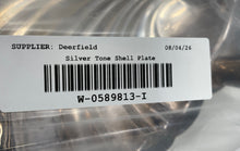 Load image into Gallery viewer, Silver-Tone Shell Shaped Dish Serving Tray With Candle Holders Collectible

