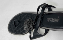 Load image into Gallery viewer, Michael Kors Womens Lucia Black Quilted Leather Flat Thong Sandals Size 7M
